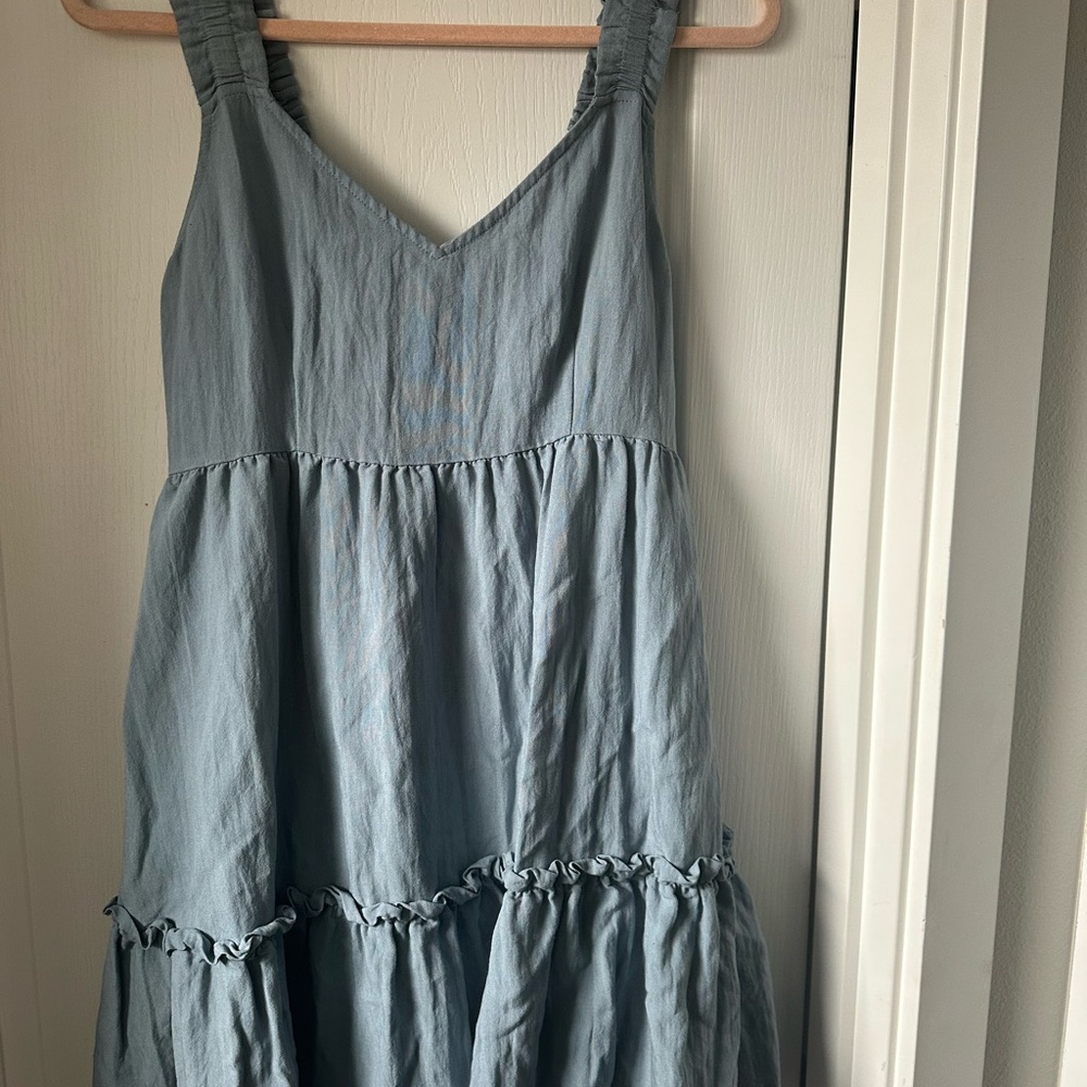 Light Blue Ruffle Dress